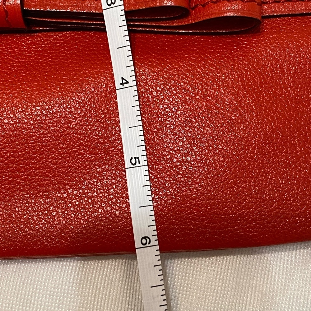 Kate Spade Elegant Red Leather Bow Clutch - Picture 4 of 9